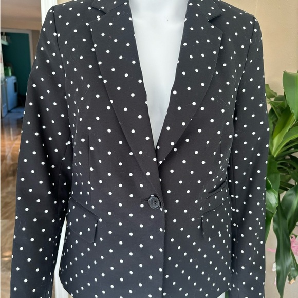 Liz Claiborne black/white  polka dot blazer S - Picture 8 of 10